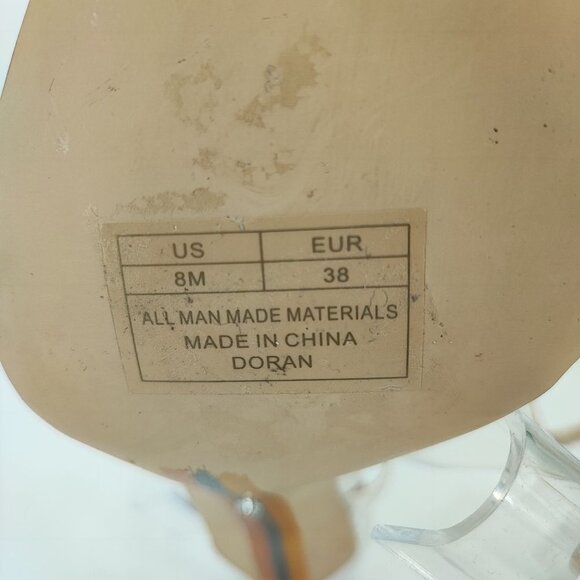 Sam Edelman Women's White Leather Heel Sandals 8M - Picture 7 of 8